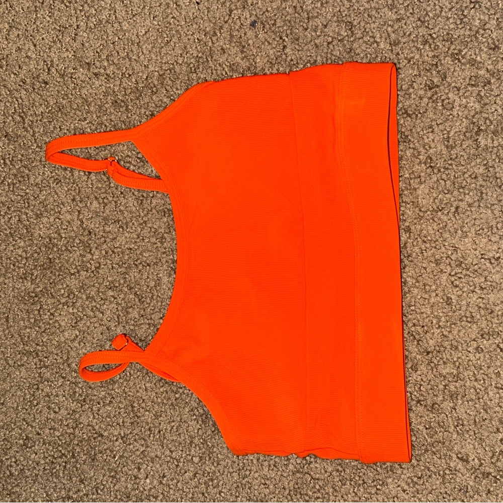 Orange Sleeveless Crop Camisole